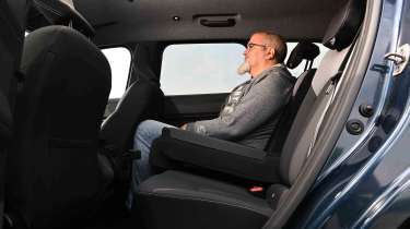Dacia Bigster - rear seats with Senior test editor, Dean Gibson